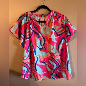 Vibrant Multicolor Women's Top